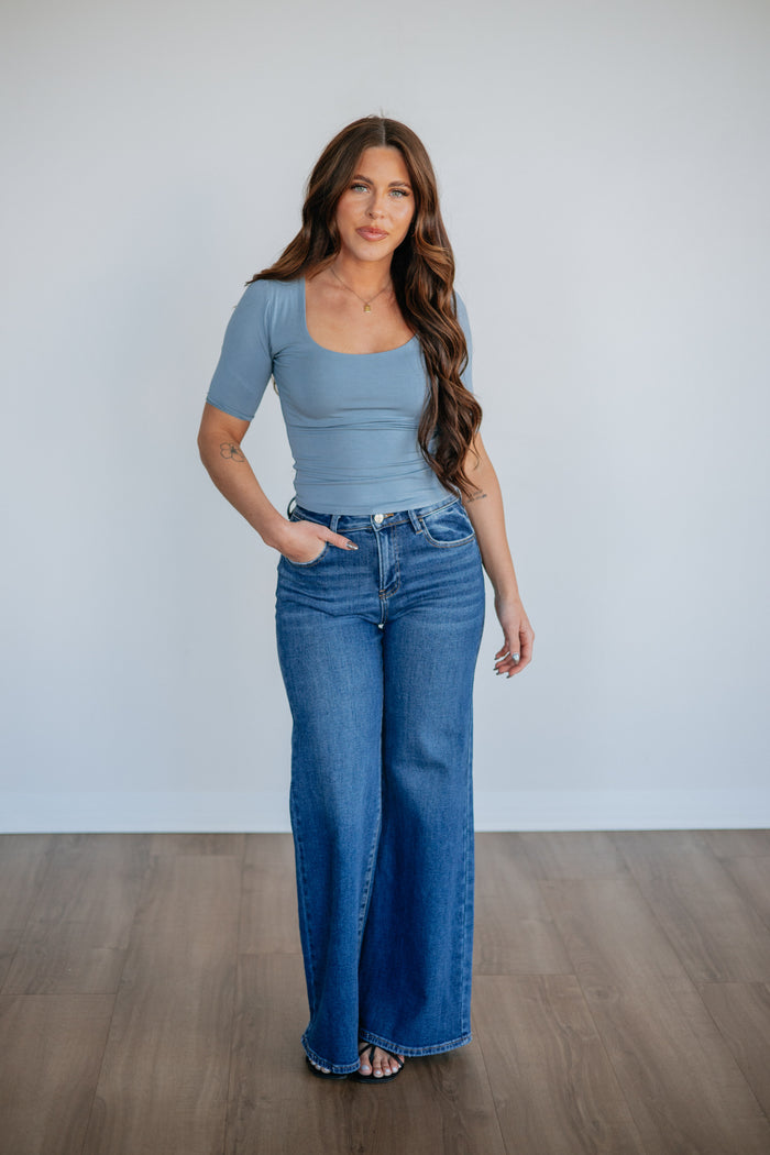 Spader Basic Top - Slate Blue