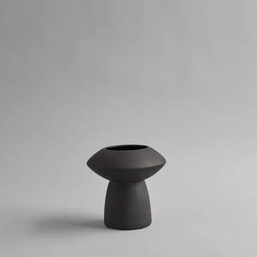 SPHERE VASE FAT - COFFEE