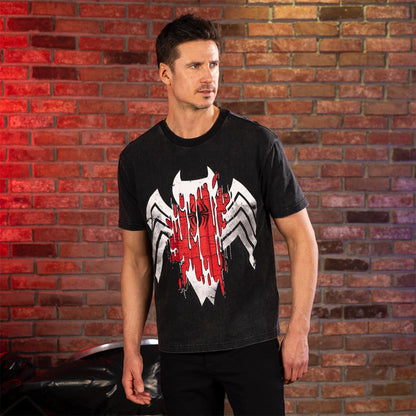 RSVLTS Marvel Vintage T-shirt Spider-Man "Symbiote Drip" – Vintage Crewneck Tee Spider-Man "Symbiote Drip" – Vintage Crewneck Tee