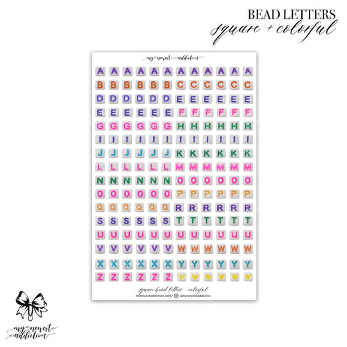 Square Bead Letters