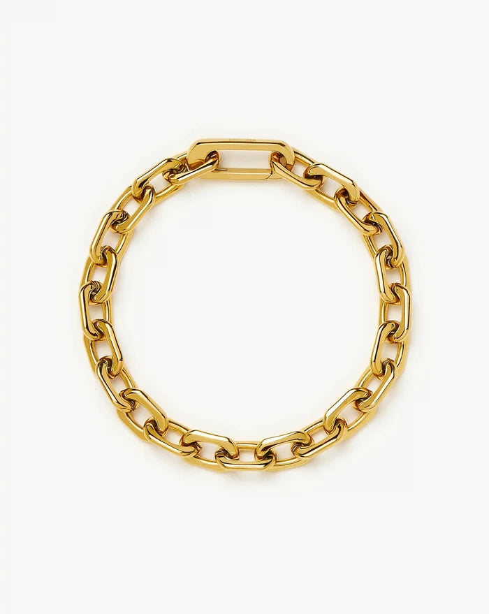 Square Paperclip Chain Bracelet | 18k Gold Plated Bracelets Missoma