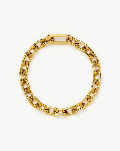 Square Paperclip Chain Bracelet | 18k Gold Plated Bracelets Missoma