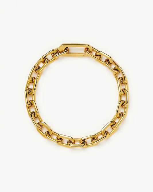 Square Paperclip Chain Bracelet | 18k Gold Plated Bracelets Missoma