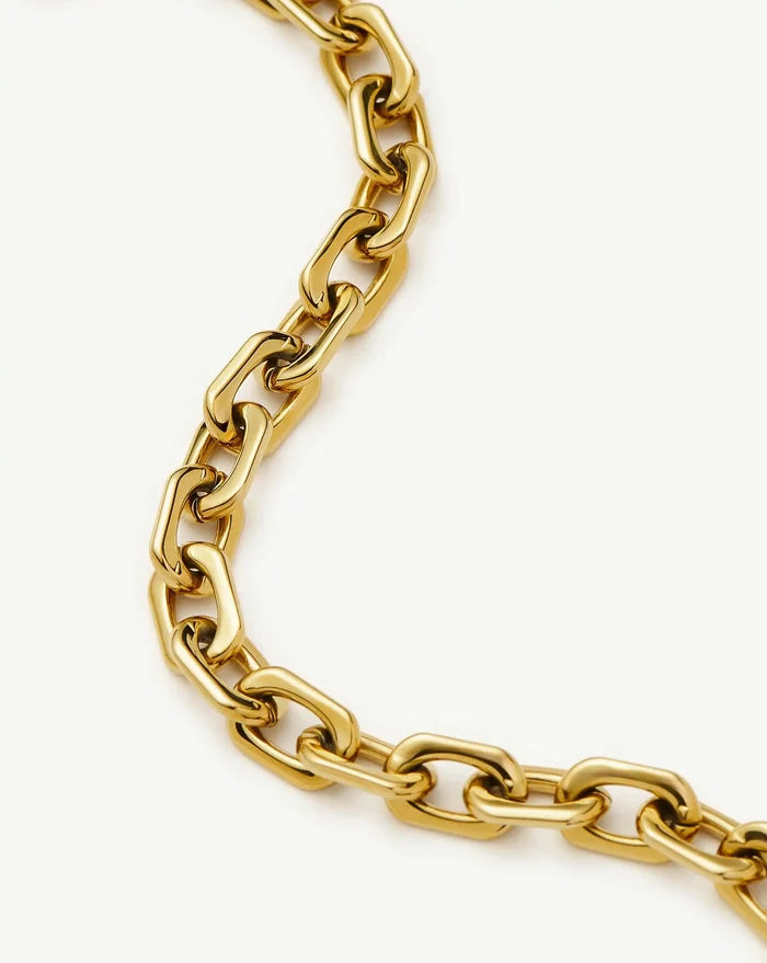 Square Paperclip Chain Bracelet | 18k Gold Plated Bracelets Missoma