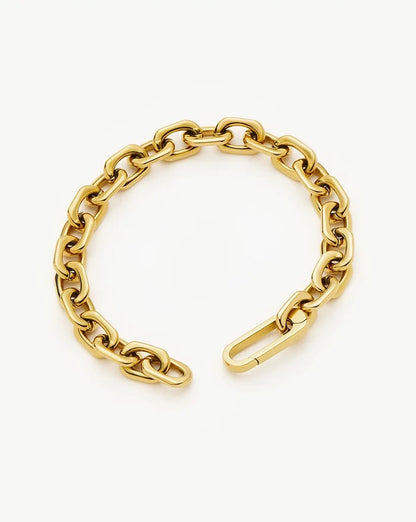 Square Paperclip Chain Bracelet | 18k Gold Plated Bracelets Missoma