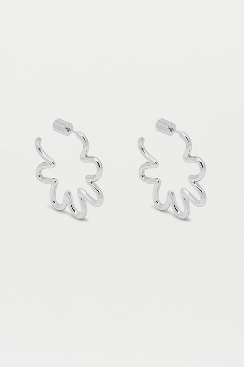 Squiggle Flower Hoops