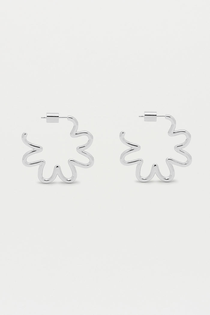 Squiggle Flower Hoops