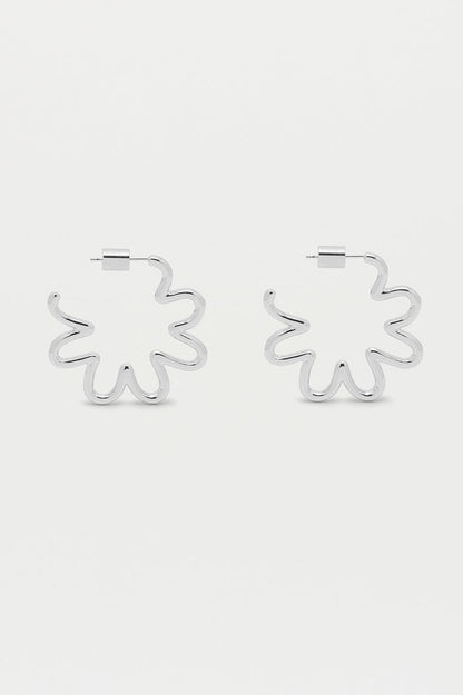 Squiggle Flower Hoops
