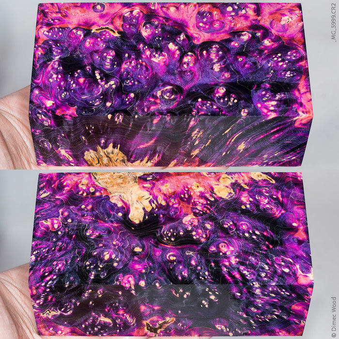 Stabilized box elder burl wood block