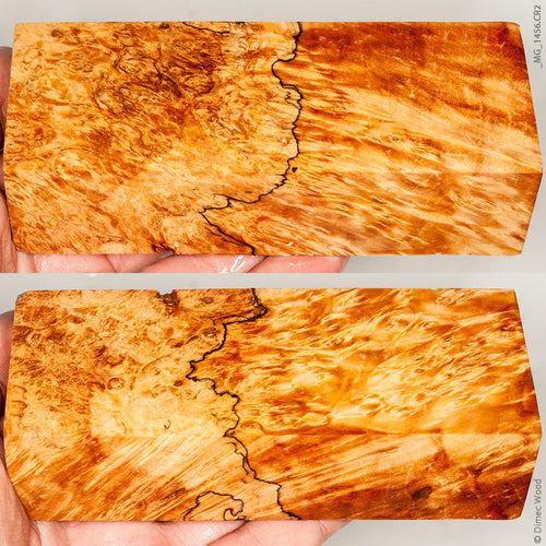 Stabilized wood natural box elder burl block