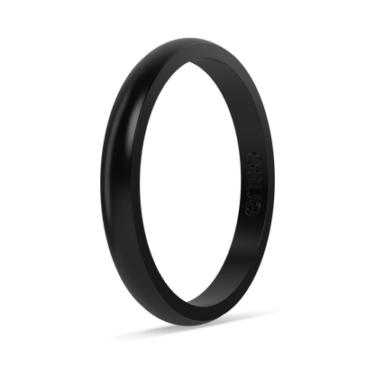 Stackable Silicone Ring - Obsidian