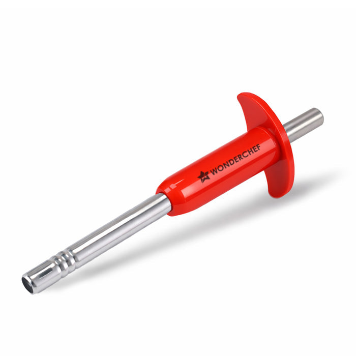 Stainless Steel Gas Igniter, Long Lasting, Rust Proof, Unbreakable, Soft & Long Grip, Red Colour