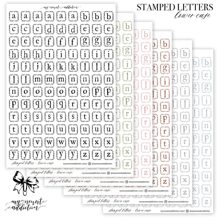 Stamped Letters | Lower Case