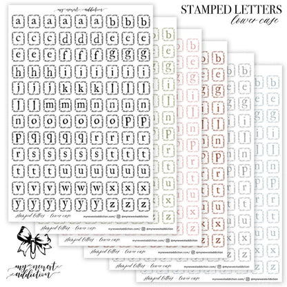 Stamped Letters | Lower Case
