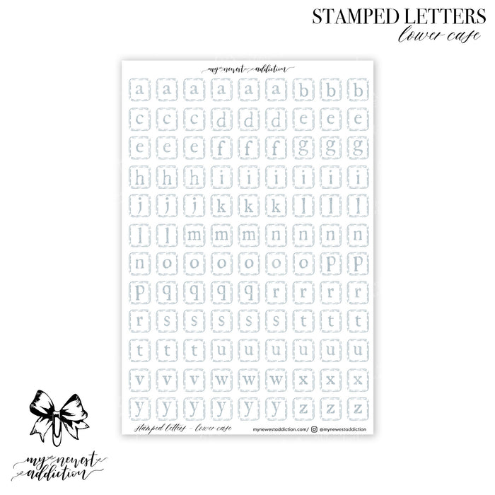 Stamped Letters | Lower Case