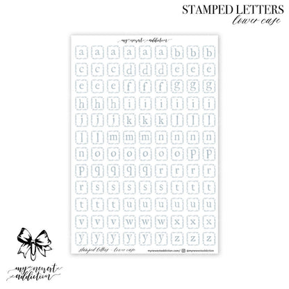 Stamped Letters | Lower Case
