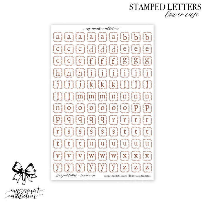Stamped Letters | Lower Case