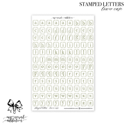 Stamped Letters | Lower Case