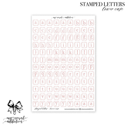 Stamped Letters | Lower Case