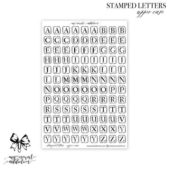 Stamped Letters | Upper Case