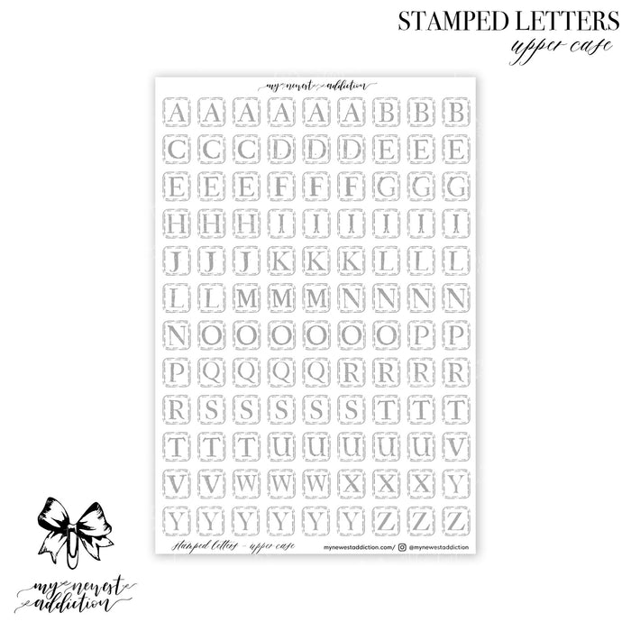 Stamped Letters | Upper Case