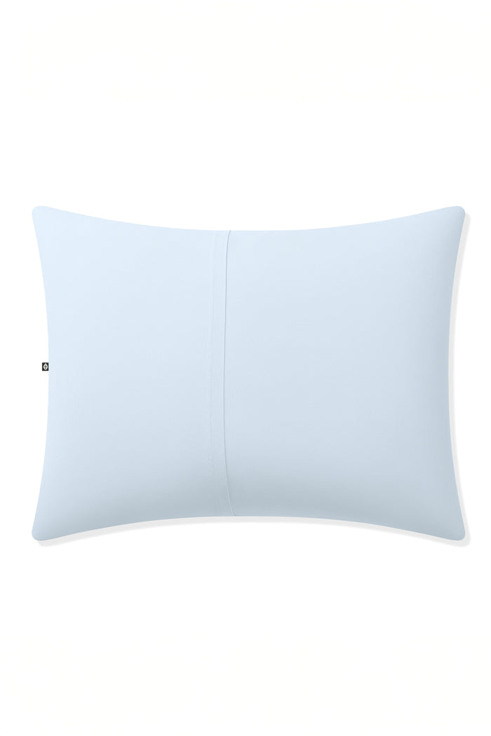 Back of the Standard Pillowcase in Breeze showing the envelope closure