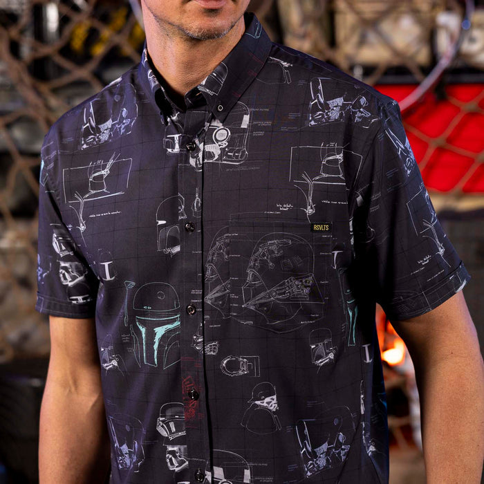 RSVLTS Star Wars Short Sleeve Shirt Star Wars™ "Helmetrics" – KUNUFLEX Short Sleeve Shirt Star Wars™ "Helmetrics" – KUNUFLEX Short Sleeve Shirt