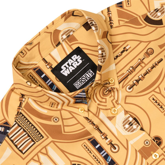 RSVLTS RSVLTS® Star Wars "C-3PO deconstructed" _ KUNUFLEX Short Sleeve Shirt Star Wars "C-3PO deconstructed" _ KUNUFLEX Short Sleeve Shirt