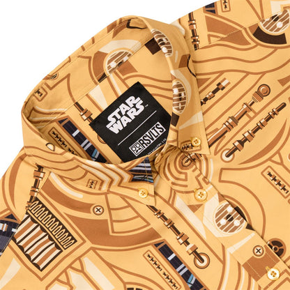 RSVLTS RSVLTS® Star Wars "C-3PO deconstructed" _ KUNUFLEX Short Sleeve Shirt Star Wars "C-3PO deconstructed" _ KUNUFLEX Short Sleeve Shirt