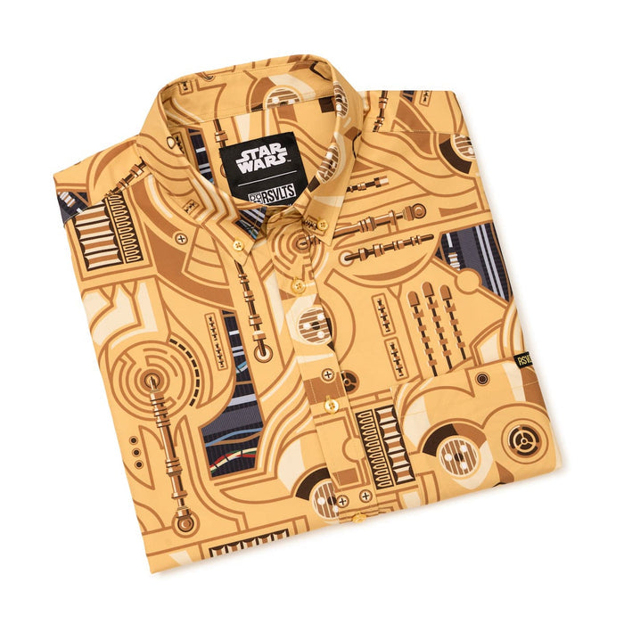RSVLTS RSVLTS® Star Wars "C-3PO deconstructed" _ KUNUFLEX Short Sleeve Shirt Star Wars "C-3PO deconstructed" _ KUNUFLEX Short Sleeve Shirt