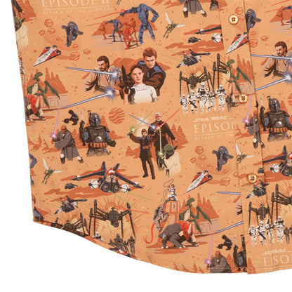 RSVLTS RSVLTS® Star Wars "Attack of the Clones Bedsheets (Orange)"_ KUNUFLEX Short Sleeve Shirt Star Wars "Attack of the Clones Bedsheets (Orange)"_ KUNUFLEX Short Sleeve Shirt