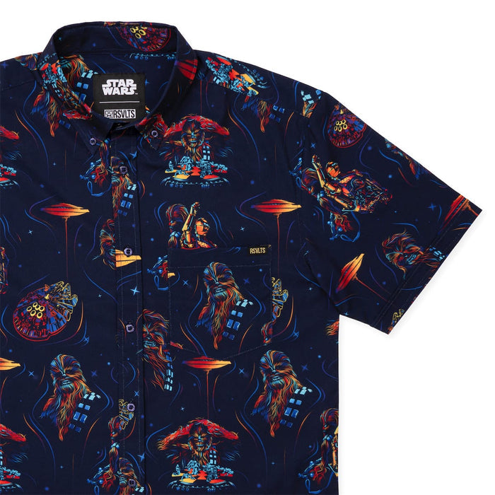 RSVLTS XS RSVLTS® Star Wars "Chewie Neon"_ KUNUFLEX Short Sleeve Shirt Star Wars "Chewie Neon"_ KUNUFLEX Short Sleeve Shirt