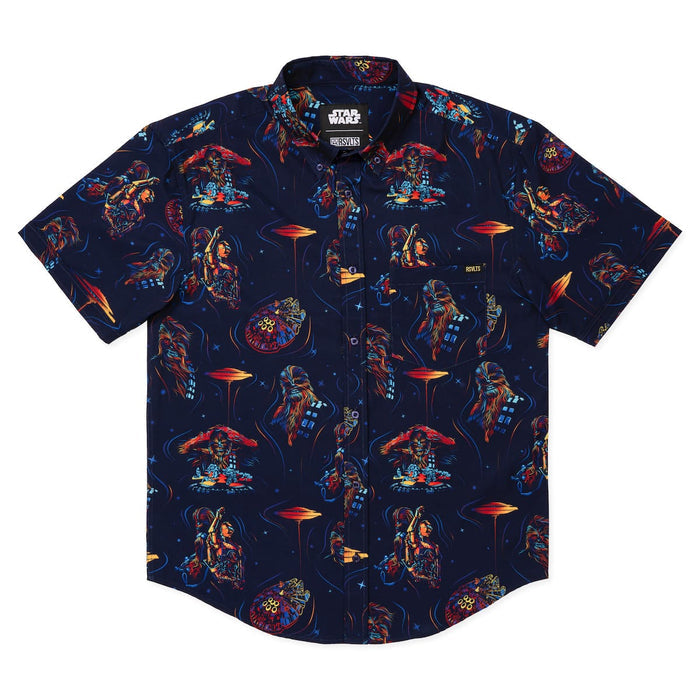 RSVLTS RSVLTS® Star Wars "Chewie Neon"_ KUNUFLEX Short Sleeve Shirt Star Wars "Chewie Neon"_ KUNUFLEX Short Sleeve Shirt