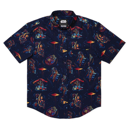 RSVLTS RSVLTS® Star Wars "Chewie Neon"_ KUNUFLEX Short Sleeve Shirt Star Wars "Chewie Neon"_ KUNUFLEX Short Sleeve Shirt
