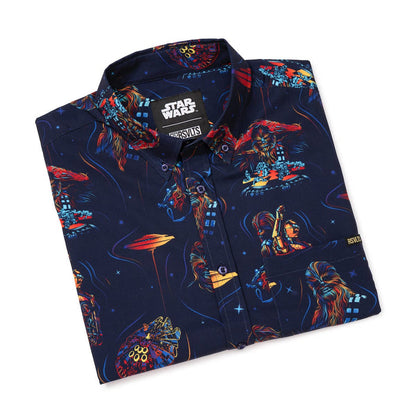 RSVLTS RSVLTS® Star Wars "Chewie Neon"_ KUNUFLEX Short Sleeve Shirt Star Wars "Chewie Neon"_ KUNUFLEX Short Sleeve Shirt