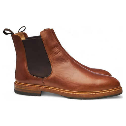 Stitchdown Brown Horsebutt Leather Chelsea Boots UK 11 US 12