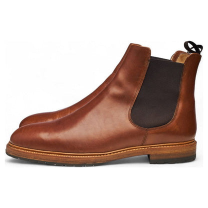 Stitchdown Brown Horsebutt Leather Chelsea Boots UK 11 US 12
