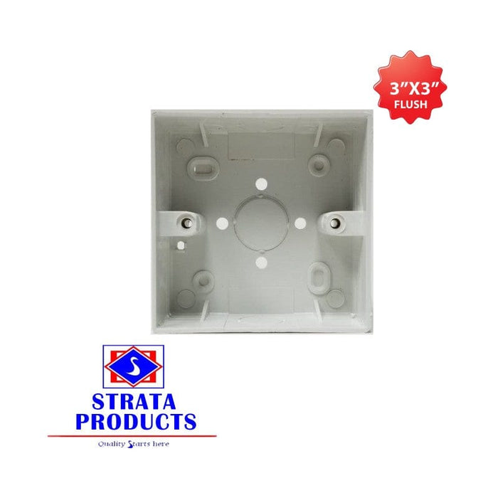 Strata Flush Box: 3" x 3", Quick and easy installation - AIJ4001 MEGA