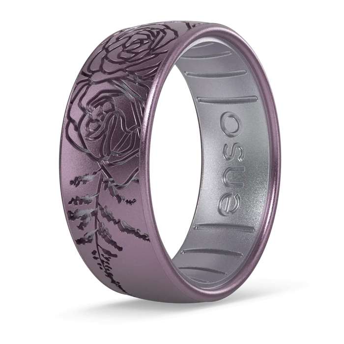 Etched Silicone Ring - Sugar Plum