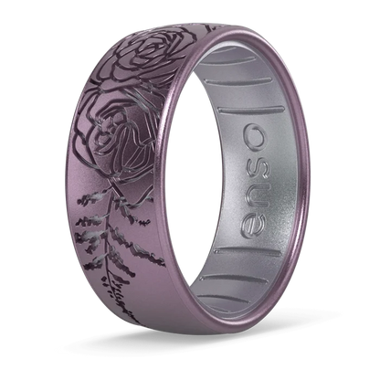 Etched Silicone Ring - Sugar Plum
