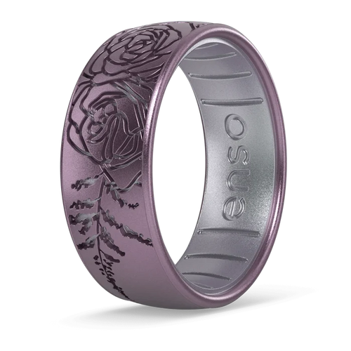Etched Silicone Ring - Sugar Plum