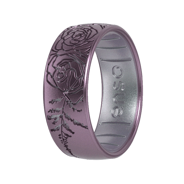 Etched Silicone Ring - Sugar Plum