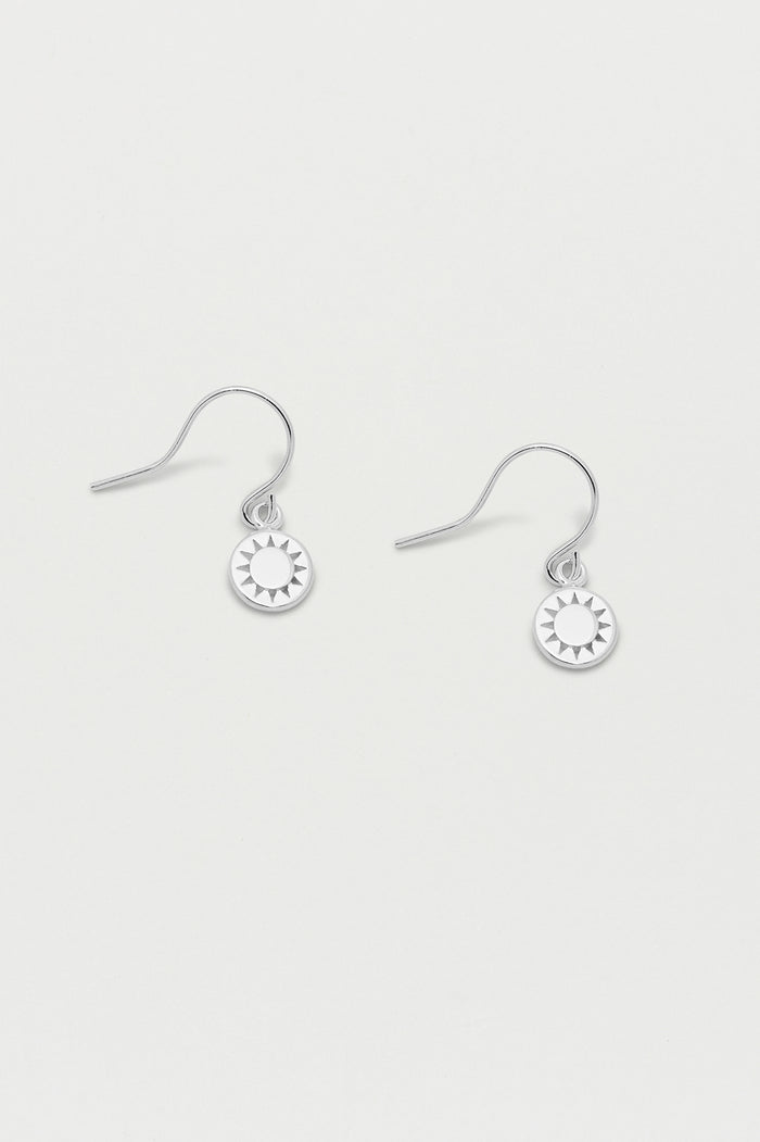 Sun Charm Drop Earrings