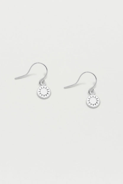 Sun Charm Drop Earrings