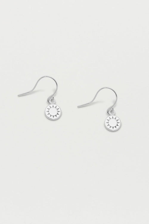 Sun Charm Drop Earrings