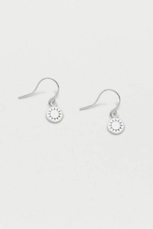 Sun Charm Drop Earrings