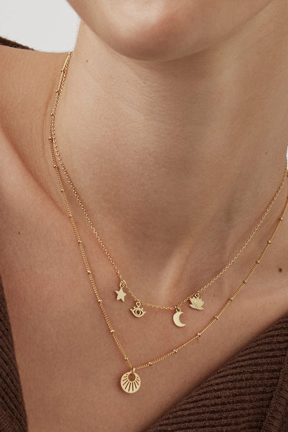 Sunburst Cutout Necklace
