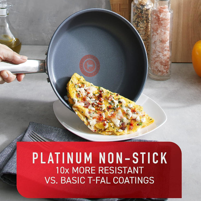 T-FAL H8680654 Platinum Stainless Steel Fry Pan 28cm