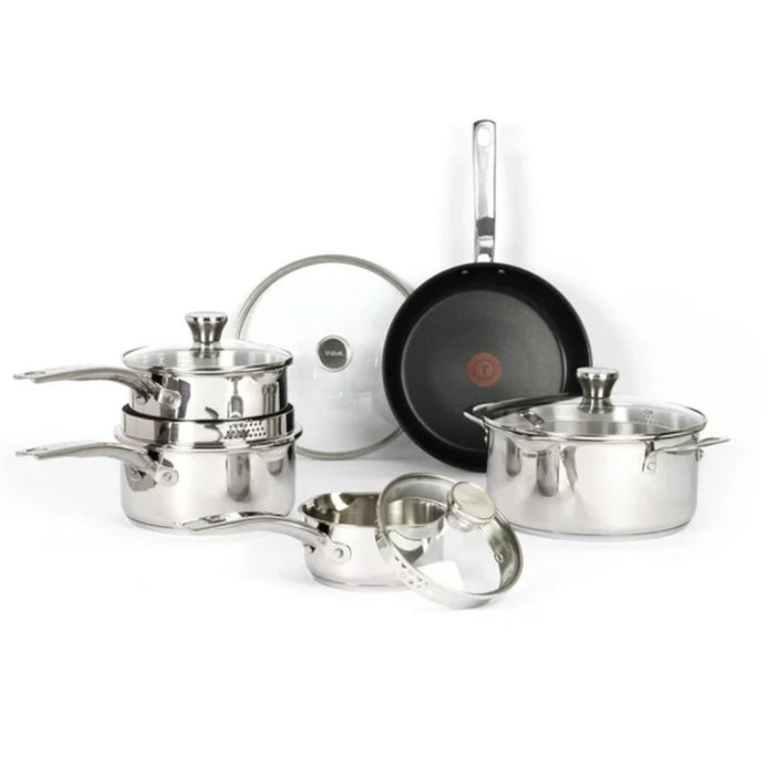 T-FAL Unlimited Stainless Steel 10Pc Cookware Set - H868SA54