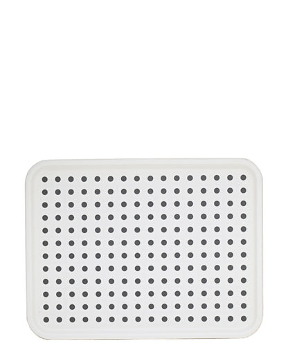 Table Pride Non Slip Plastic Food Tray - White
